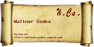 Waltner Csaba névjegykártya